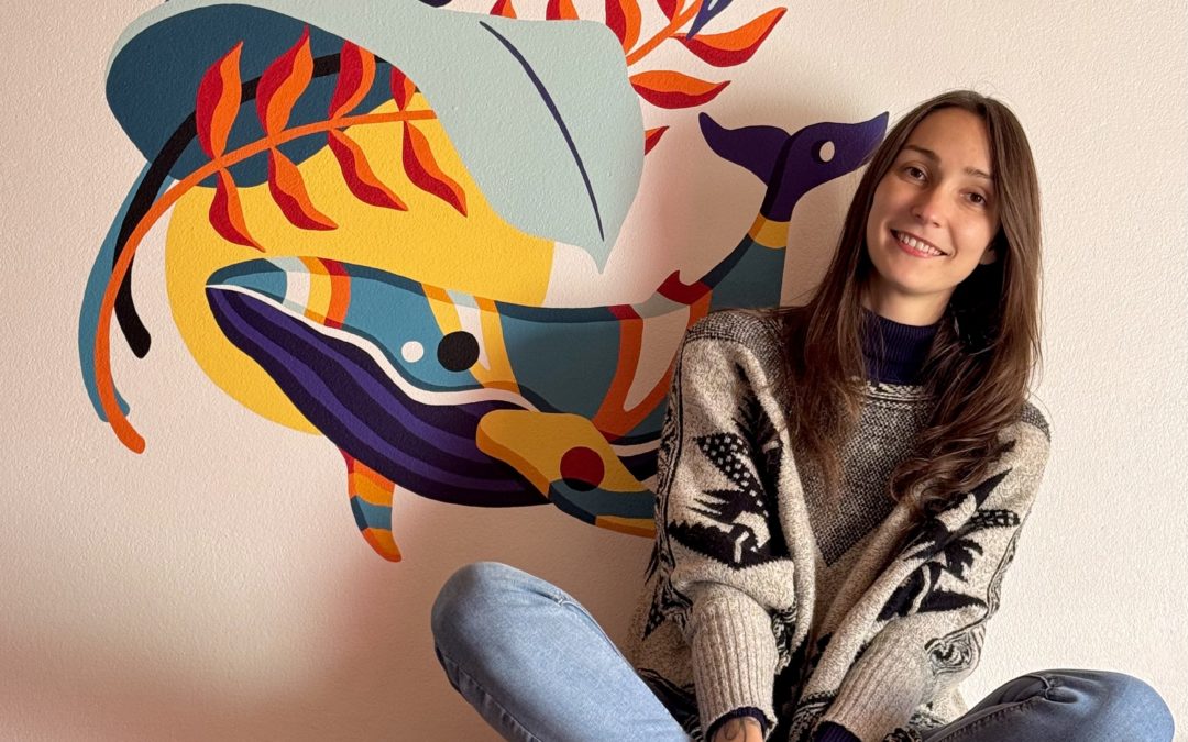 Mélanie Redon artiste créatrice de fresques colorées pour des lieux uniques