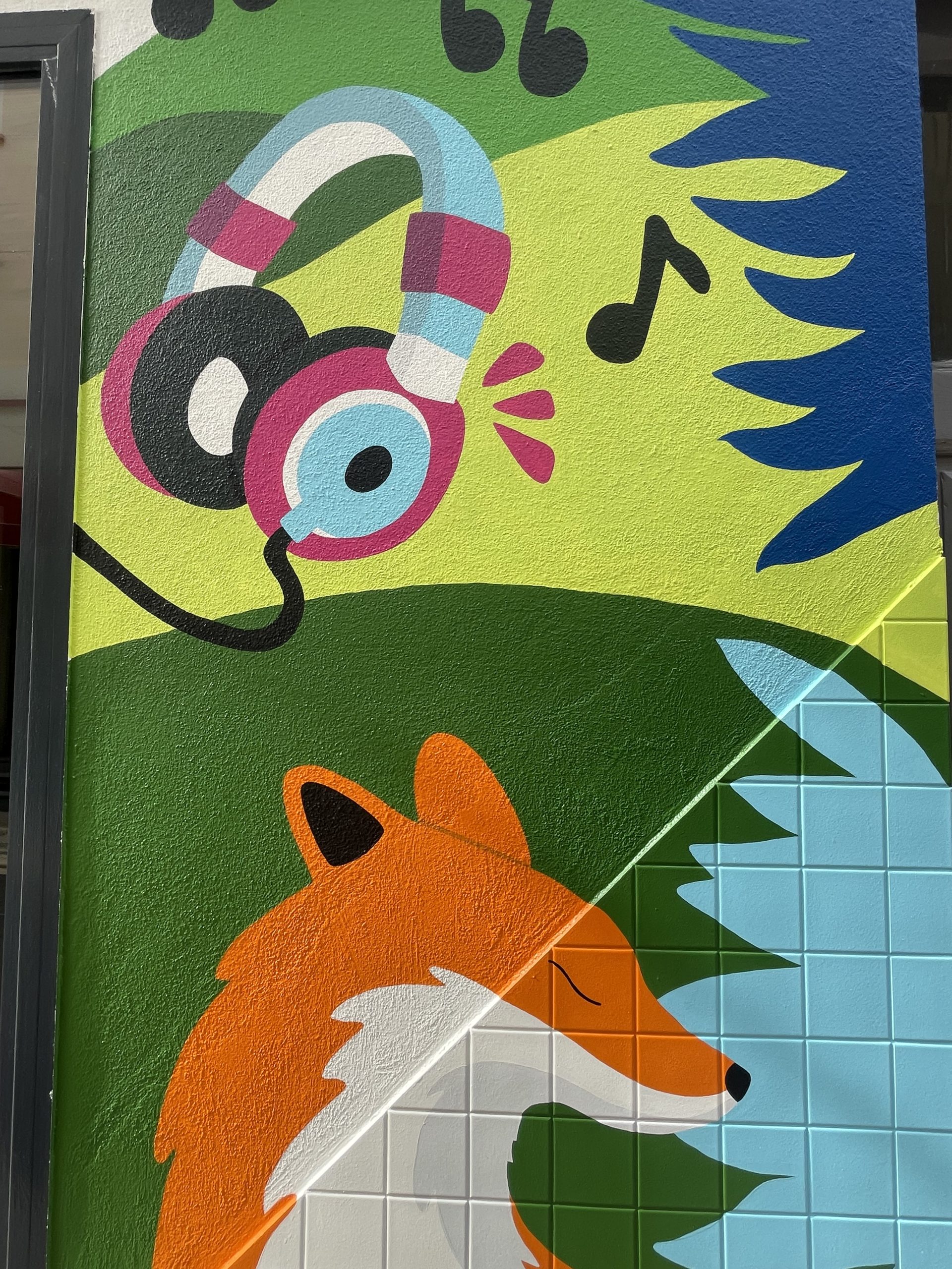 fresque façade extérieur  Fresque Radio des Boutières